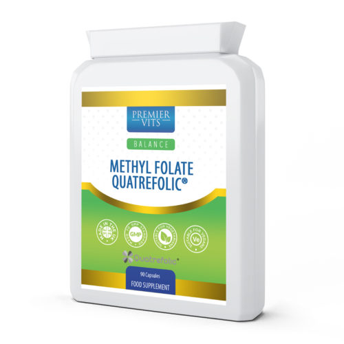 Methyl Folate Quatrefolic® 600µg 90 Capsules  - Antioxidant Vitamins & Supplements UK