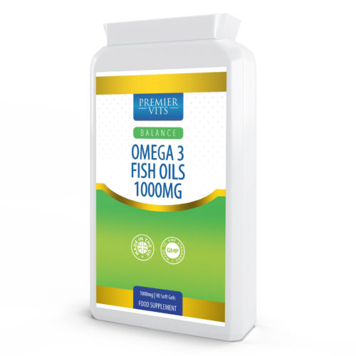 Omega 3 Fish Oils 1000mg 90 Softgel Capsules  - Energy Vitamins & Supplements UK