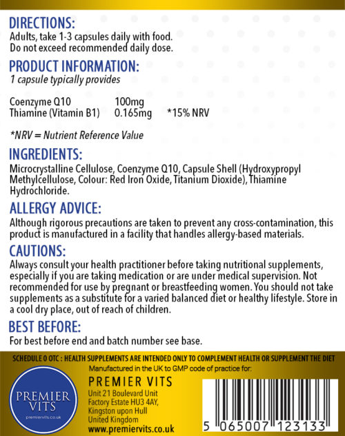 CoQ10 PLUS 100mg 90 Capsules  - General Health Vitamins & Supplements UK