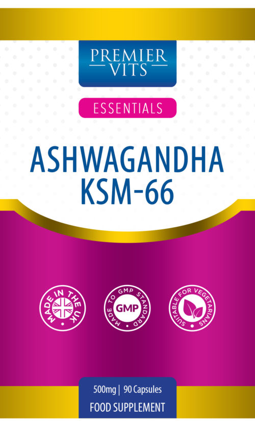 Ashwagandha KSM-66 500mg 90 Capsules  - Energy Vitamins & Supplements UK