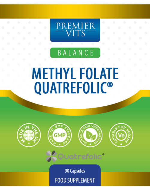 Methyl Folate Quatrefolic® 600µg 90 Capsules  - Antioxidant Vitamins & Supplements UK