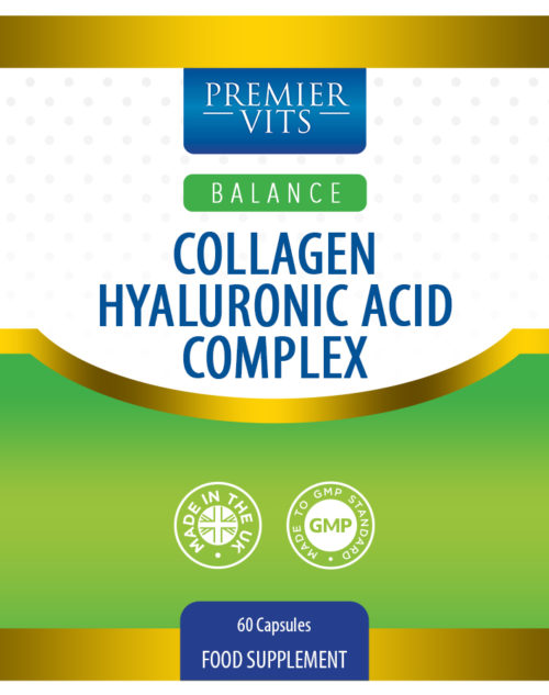 Collagen Hyaluronic Acid Complex 60 Capsules  - Bone Health Vitamins & Supplements UK